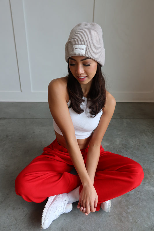 WHIT DESIGN BEANIE | TAUPE