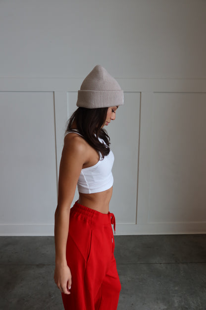 WHIT DESIGN BEANIE | TAUPE