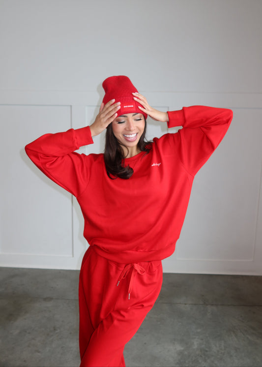WHIT DESIGN BEANIE | RED